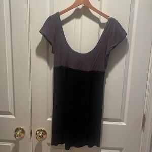 Black and grey babydoll dress